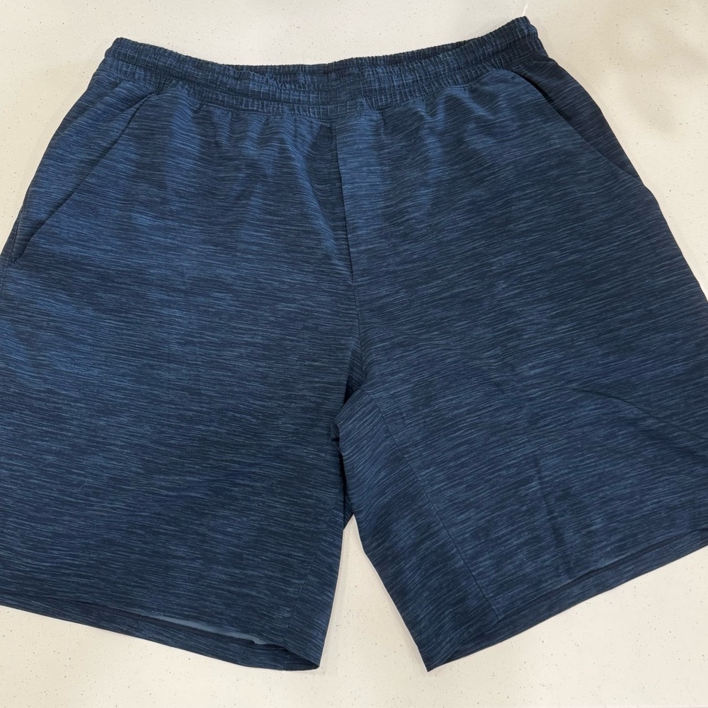 lululemon athletica Men's Heathered Navy Athletic Shorts